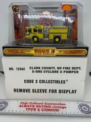 Limited Edition Code 3 Diecast Fire Engine Clark Conunty NV E-One Cyclone Pumper