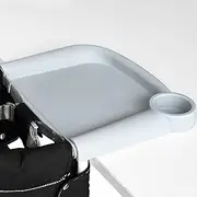 Fast Baby Dining Tray Compatible with Inglesina Fast Table Chair and for Chicco Fastlock Hook-on Chair-Soft Silicone Material Durable and Easy to Clean (Gray)