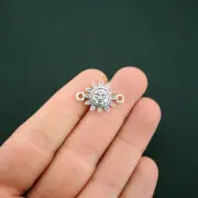 BULK 50 Sun Connector Charms Antique Silver Tone - SC6018