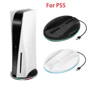 For PS5 Disc Version Vertical Stand Holder LED Console Dock Mount Base Support