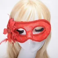在飛比找樂天市場購物網優惠-威尼斯 ( 側面玫瑰花 ) 性感玫瑰蕾絲面具 面紗/眼罩/面
