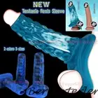 NEW Tentacle Penis Sleeve Reusable Condom Silicone Extension Enlargement for Men