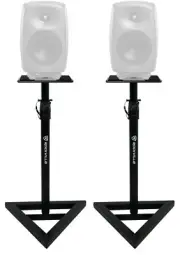 2) Rockville Adjustable Studio Monitor Speaker Stands For Genelec 8050B Monitors