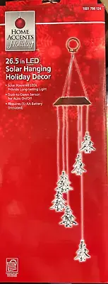 Home Accents Holiday Solar Wind Chime Lights LED Hanging Lamp Christmas Tree NEW