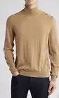$178 Hugo Boss Men’s Musso Virgin Wool Turtleneck Sweater Med Beige Size L