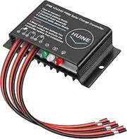 20A 12V 24V Auto IP68 Waterproof PWM Solar Charge Controller Solar Panel Battery Intelligent Regulator for Solar System Caravan Boat(24 Hours Working Mode)