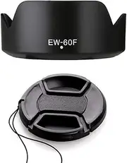 Lens Hood Cover for EW-60F & 55mm Lens Cap Compatible for Canon EF-M 18-150mm F3.5-6.3 Lens, Fit M50 M50II M6 M6II M200 M100 Camera(1+1 Pack)