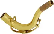 Kisangel Tenor Saxophone Neck Tenor Saxophone Cork Neck Replacement Baritone Sax Accessories Saxophone Neck Cork Replacement Kit Soprano Sax Accessories Golden Silver Plated Brass