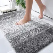 OLANLY 30x20 Bathroom Rug Soft Absorbent Bath Mat Quick Dry Grey Free Shipp