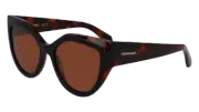 FERRAGAMO SF2004S 241 TORTOISE/BLACK 53/18/140 FEMALE Sunglasses