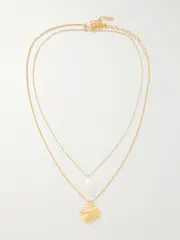[Completedworks] Completedworks - Set Of Two Gold-plated Pearl Necklaces - One size One size Gold