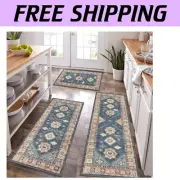 Elegant 3-Piece Kitchen Rug & Runner Set - Non-Slip, Washable & Stain Resistant