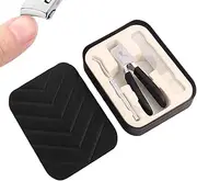 Nail Trimmer, Anti-Splash Slanted Trimmer with File and Spoon, Wide Jaw Opening Beveled Manicure Tools For Women Men Seniors