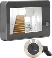 Jectse Video Doorbell Intercom, Wireless WiFi 1080P Doorbell Camera with 4.3 Inch Monitoring, PIR Motion Detection and Automatic Alarm, Video Door Intercom
