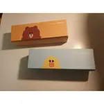 LINE 熊大 莎莉 磁吸式 眼鏡盒 收納盒 鉛筆盒