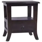 Bedside Cabinet Side Table Nightstand Light Black Solid Wood Mahogany vidaXL