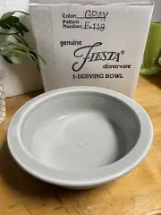 Fiesta Ware Retired Pearl Gray Grey Large Bowl In New In Box Fiestaware Perfect!