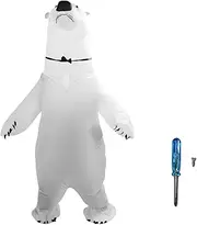 Inflatable Polar Bear Costume Lightweight Lifelike And Durable For Cosplay Party Christmas Halloween Festivals