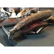 Custom Antler/Stag Handle DE Safety Razor & Travel Sheath (made in USA)