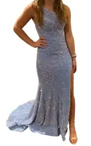 Sherri Hill Prom Dress Size 2 Lavender SEQUIN. NWT