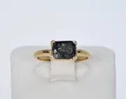 Moon Ring - Genuine Lunar Meteorite Jewelry - Size 6 3/4 - TOP METEORITE