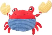 Dog Teething Toy Squeaky Stuffed Crab for Small Dogs Health Toy Break-Resistant