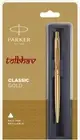 Parker Classic Gold GT Gold Trim Ball Point Pen, Blue Quink Refill, Fine Nib New