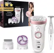 Silk-Epil SES9-980 Wet & Dry Epilator Beauty Set with 7 Attachments