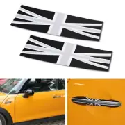 Black Union Jack UK Flag Pattern Vinyl Sticker Decal For Mini Cooper Door Handle (for: Mini)