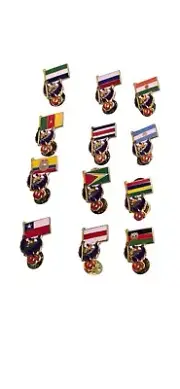 1996 ATLANTA PARALYMPIC GAMES WORLD FLAG PINS - 12 IN SET - RARE TO FIND