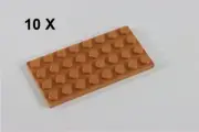 LEGO® Medium Nougat Plate 4 x 8 [10 Pieces] ID 3035