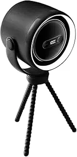 Portable Stroller Fan with Flexible Tripod, 100 Speed Settings and Built-In Night Light, USB Rechargeable Mini Fan for Baby Stroller, Travel, Camping, Outdoor and Indoor Cooling Use