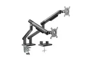 Brateck Dual Monitor Premium Slim Aluminum Spring-Assisted Monitor Arm Fix - Space Grey (LDT49-C024-B)