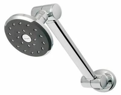 Methven KIRI SATINJET WALL HI RISE SHOWER 7.5-Litres/Min, Grey Face/Chrome