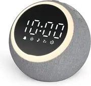 Dreamegg White Noise Machine - Sound Machine with 25 Soothing Sounds, Adjustable Night Light, 0-100% Dimmable Display, White Pink Brown Noise, 7 Alarm Sounds, Alarm Clock for Baby Kid Adult Bedroom