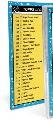 Topps Star Wars Living Set® CHECKLIST CARD 101-200 pre order