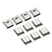 USB 3.1 Type C Connector 2Pins Female Plug Socket 180 Degree 10.5mm Long 10Pcs