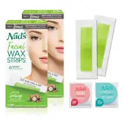 Facial Wax Strips, Fragrance Free, 48 Count (Pack of 2)