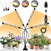 80 LED Plant Lamp, Indoor Growing Lamp, Full Spectrum Indoor Plant Light with 3/9/12H Timer, 3 Lighting Modes for Vegetables