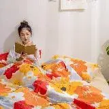 在飛比找遠傳friDay購物優惠-【青鳥家居】200織床包枕套組單人-花田