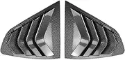 Car Rear Window Shutter Cover Trim Window Louver Side Vent Trim Accessories Gloss Black Carbon Fiber Compatible For BMW X4 G02 2018+(Carbon Fiber)