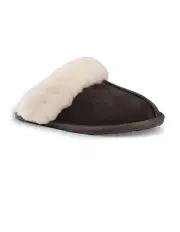 [Aus Wooli Ugg] Sheepskin Wool Shelley Slippers in Dark Grey