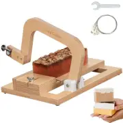 Wooden Wire Soap Cutter, Adjustable Wire Soap Slicer Cutting Tool for Handmad...