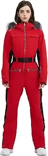 [HIGH EXPERIENCE] Women Ski Suit One Piece Snow Jumpsuit Snow Stretchy Outfit Snowboard Onesie Insulated Waterproof Winter Warm