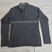 SmartWool Men's Mock Neck Intraknit Tech - ¼ Zip Pullover - Black Small $170