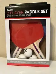 Franklin 2-Player Table Tennis Ping Pong Paddle Set with 3 balls Sports Kit New