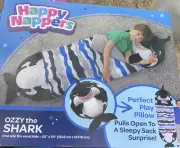 Happy Nappers Ozzy the Shark Play Pillow Sleeping Bag Sack, 20" x 54"