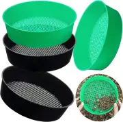 4 Pack Plastic Garden Sieve Soil Sifter Rock Compost Soil Sand Screen Mesh