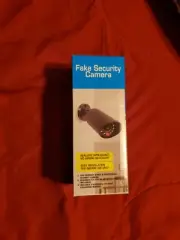 Dummy Surveillance Camera Fake Security CCTV Camera Black Flashing Red LED Light