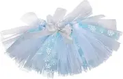 [ABOOFAN] Polyester Girls Mesh Skirt Girls' Tutu Short Dress Children's Dance Party Outfit